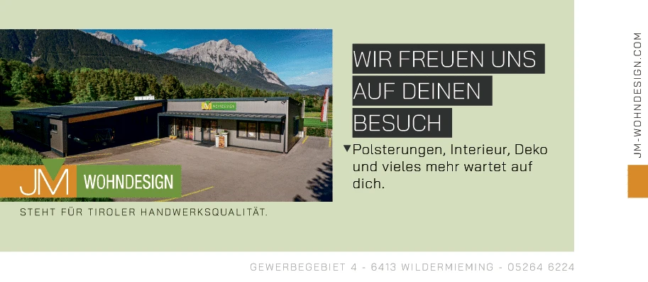 Print-Anzeige von: JM Wohndesign Print-Anzeige von: JM Wohndesign