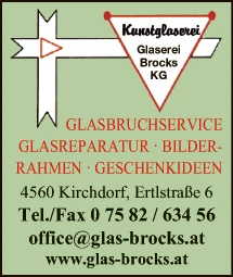 Print-Anzeige von: Glaserei Brocks KG, Glaserei Print-Anzeige von: Glaserei Brocks KG, Glaserei