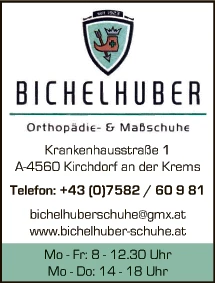 Print-Anzeige von: Bichelhuber, Andreas, Orthopädie-Schuhtechniker Print-Anzeige von: Bichelhuber, Andreas, Orthopädie-Schuhtechniker