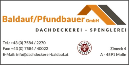 Print-Anzeige von: Dachdeckerei-Spenglerei Baldauf/ Pfundbauer GmbH