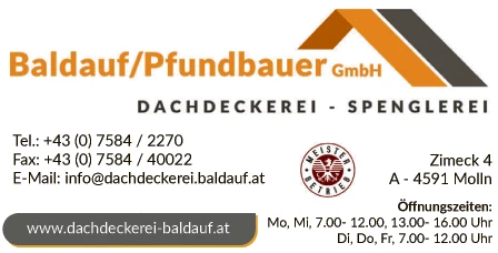 Print-Anzeige von: Dachdeckerei-Spenglerei Baldauf/ Pfundbauer GmbH