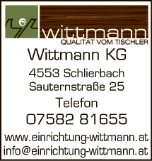Print-Anzeige von: Wittmann KG, Tischlerei