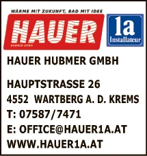 Print-Anzeige von: Hauer Hubmer GmbH, Installationsunternehmen