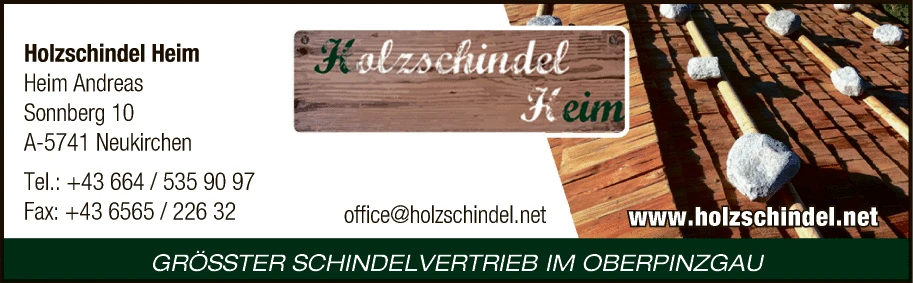Print-Anzeige von: Holzschindel Heim