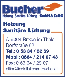 Print-Anzeige von: Bucher GmbH & Co KG, Sanitäranlagen u -einrichtungen
