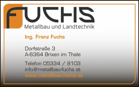 Print-Anzeige von: Fuchs, Franz, Metallbau u. Landtechnik