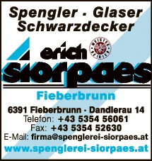 Print-Anzeige von: Siorpaes, Erich, Spenglerei