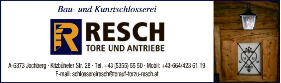 Print-Anzeige von: Resch Schlosserei GmbH