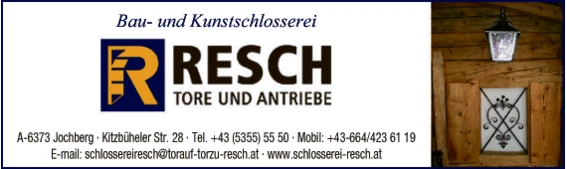 Print-Anzeige von: Resch Schlosserei GmbH Print-Anzeige von: Resch Schlosserei GmbH