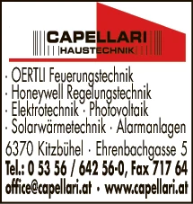 Print-Anzeige von: Capellari Haustechnik GesmbH & Co KG