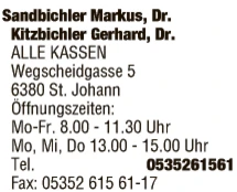 Print-Anzeige von: Sandbichler, Markus, Dr., FA f Urologie
