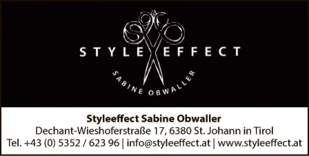 Print-Anzeige von: Styleeffect Sabine Obwaller OG, Friseur