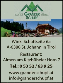 Print-Anzeige von: Berggasthaus Grander Schupf Print-Anzeige von: Berggasthaus Grander Schupf
