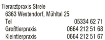 Print-Anzeige von: Strele, Sigmund, Mag., Tierarzt