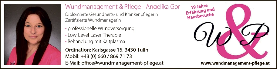 Print-Anzeige von: Angelika Gor, Wundmanagement und Pflege