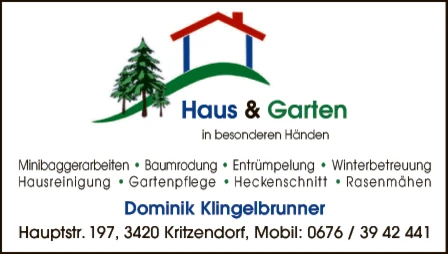 Print-Anzeige von: Haus & Gartenservice Klingelbrunner Dominik