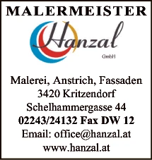 Print-Anzeige von: Malermeister Hanzal GmbH, Malereibetriebe