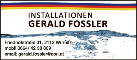 Print-Anzeige von: Installationen Fossler Print-Anzeige von: Installationen Fossler