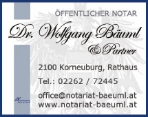Print-Anzeige von: Bäuml, Wolfgang, Dr., öffentl. Notar