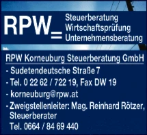 Print-Anzeige von: RPW, Riedl & Pircher Steuerberatungs GmbH, Wirtschaftstreuhänder / Steuerberater