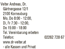 Print-Anzeige von: Veiter, Andreas, Dr., Ärzte \ f Allgemeinmedizin