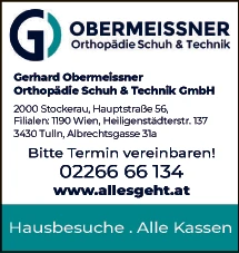 Print-Anzeige von: Orthopädie Schuh und Technik GmbH Gerhard Obermeissner, Orthopädieschuhtechnik