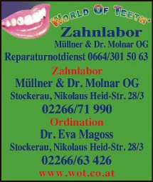 Print-Anzeige von: Müllner & Dr. Molnar OG, Zahntechnische Laboratorien