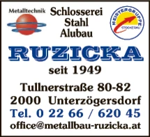 Print-Anzeige von: Christian Ruzicka, Schlosserei