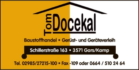 Print-Anzeige von: Docekal, Thomas, Baustoffhandel