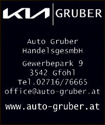 Print-Anzeige von: Gruber Auto HandelsgesmbH, Autohandel