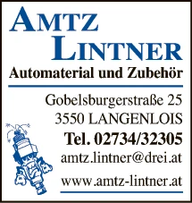 Print-Anzeige von: Lintner, Andreas, Autobedarf u -zubehör Print-Anzeige von: Lintner, Andreas, Autobedarf u -zubehör