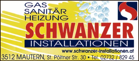 Print-Anzeige von: Schwanzer Installationen GmbH, Installationen