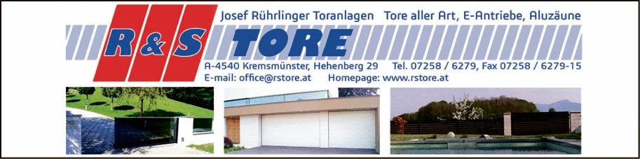 Print-Anzeige von: Rührlinger, Josef, R & S Tore