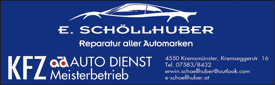 Print-Anzeige von: Schöllhuber, E., Autoreparaturen