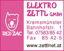 Print-Anzeige von: Zettl Elektro GmbH Print-Anzeige von: Zettl Elektro GmbH