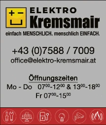 Print-Anzeige von: Elektro Kremsmair GmbH