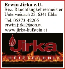 Print-Anzeige von: Jirka Erwin e.U., Rauchfangkehrerbetrieb