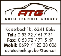 Print-Anzeige von: ATG Auto Technik Gruber KG, Autotechnik Print-Anzeige von: ATG Auto Technik Gruber KG, Autotechnik