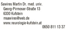 Print-Anzeige von: Sawires, Martin, Dr. med. univ., Neurologe
