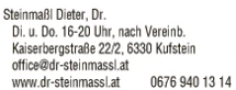 Print-Anzeige von: Dr. Dieter Steinmaßl, FA f. Chirurgie