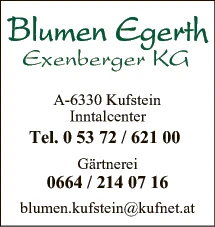 Print-Anzeige von: Blumen-Egerth, Exenberger Renate, Blumen Print-Anzeige von: Blumen-Egerth, Exenberger Renate, Blumen