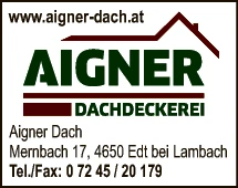 Print-Anzeige von: Aigner, Patrick, Dachdecker