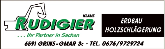 Print-Anzeige von: Rudigier, Klaus, Erdbau u. Holzschlägerungen