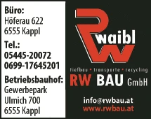 Print-Anzeige von: RW Bau GmbH