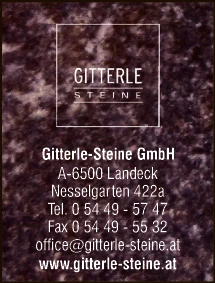 Print-Anzeige von: Gitterle-Steine GmbH, Steinmetzbetrieb