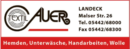 Print-Anzeige von: Textil Auer, Josef, Textilwaren
