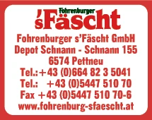 Print-Anzeige von: Fohrenburg s\u0027Fäscht GmbH, Getränke