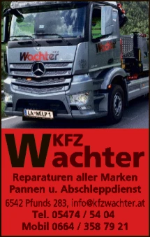 Print-Anzeige von: Wachter, Gerhard, Kfz-Werkstätte