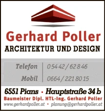 Print-Anzeige von: Poller, Gerhard, Ing., Planungsbüro