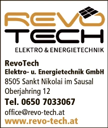 Print-Anzeige von: Revo Tech, Elektotechnik